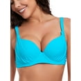 thumbnail image 4 of Ocean Blues Women's Plus Size Push Up Underwire Molded Cup Bikini Top, 4 of 6