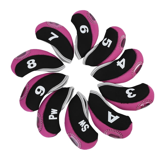 Garosa 10pcs Imperméable à l'Eau Club de Golf Tête de Fer Couvre Putter Jeu de Protection Accessoire de Golf, Putter Couvre-Tête, Putter Couverture