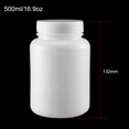 thumbnail image 2 of Uxcell Plastic 500ml/16.9 oz Wide Mouth Reagent Bottle, 5 Pack, 2 of 5
