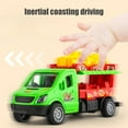 thumbnail image 5 of Inertia Food Truck Toy Car Push Go Hamburger Fry Vehicle Openable Doors Rubber Tires for 3-5 Years, 5 of 6