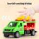 thumbnail image 5 of Coche de juguete inerte para niños, diseño de simulación de camión de hamburguesas y papas fritas con puertas que se abren, neumáticos de goma duraderos, no necesita batería., 5 of 5