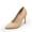 NUDE-NUBUCK-1, variant on Womens Low Heel Stiletto Pump Shoes Round Toe Slip On Dress Work Party Shoes