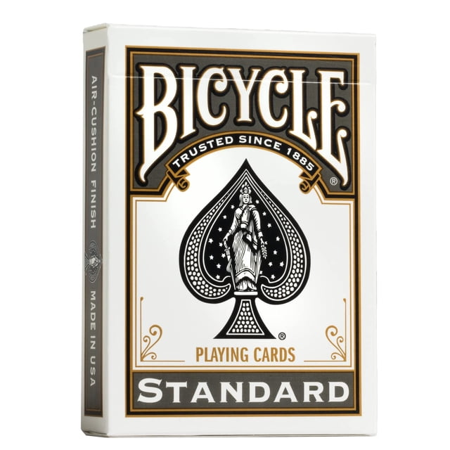 Baraja de cartas para bicicleta, negra, estándar, índice 1