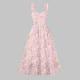 thumbnail image 1 of Ovzne Robes d'Été pour Femmes Robe d'Été Décontractée pour Femmes Imprimée d'Été Grand Ourlet Sans Manches Robe à Col en V Robe Grande Taille Imprimée Liquidation, 1 of 7