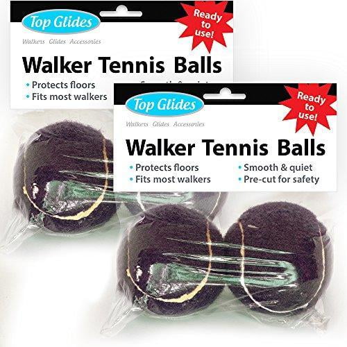 Top Glides Precut Walker Tennis Ball Glides Black 2 Pairs Walmart
