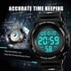 thumbnail image 3 of Reloj deportivo digital para niños y niñas, reloj analógico electrónico informal resistente al agua con 7 LED coloridos (negro), 3 of 4