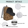 thumbnail image 4 of Leopard Print Backpack for School,Cute School Bag,Schoolbag with Adjustable Shoulder Straps & Padded Back,15.7"x11.8"x5.5", 4 of 5