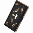 thumbnail image 1 of Women's Wallet - Leather - Bifold - Black - Multi-card - Zip Closure, 1 of 4