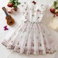 thumbnail image 6 of Girls Easter Dress Bowknot Design Dress Ruffle Short Sleeve Casual Fall Winter Holiday Flower Dress for Teens Elastic Waist for Holiday Party, 6 of 8