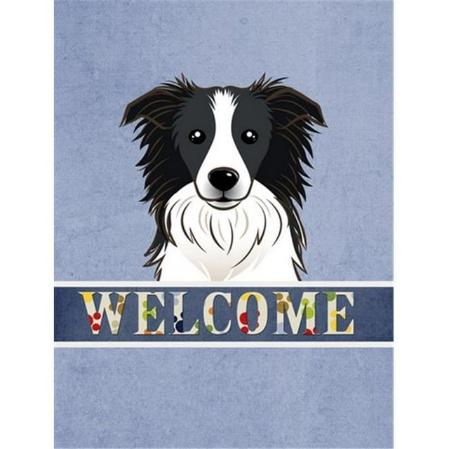 Carolines Treasures BB1427GF Border Collie Welcome Flag Garden Size