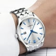 thumbnail image 6 of Mens Stainless Steel Analog Watch Mens Wrist Dress Water Proof Watch Quartz Classic Work Business Casual Watch With Roman Numeral, 6 of 6