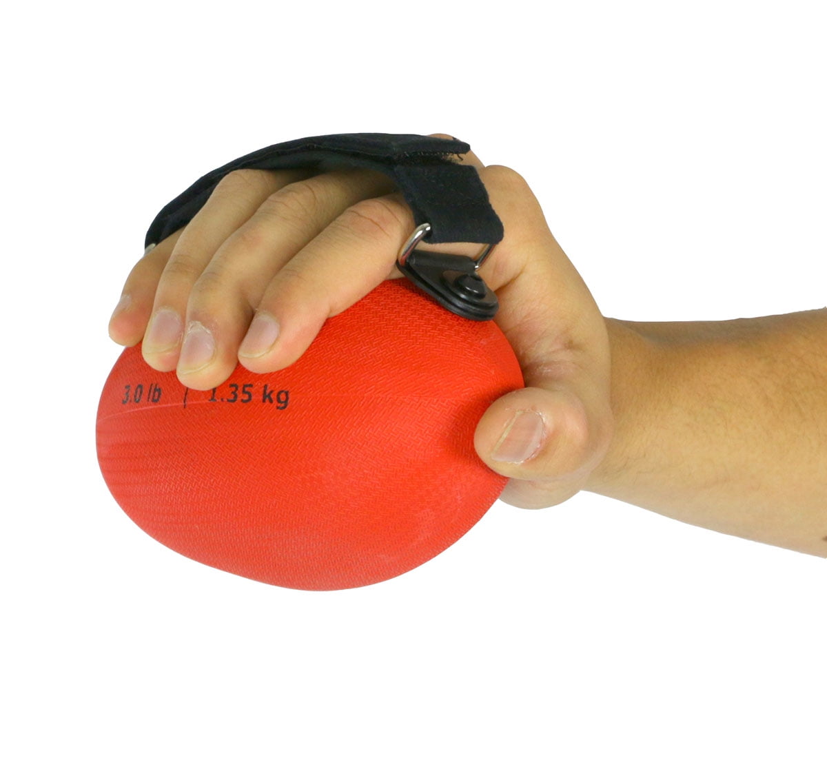 CanDo Handy Ball withadjustable strap, 3 pound, red