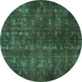 thumbnail image 1 of Ahgly Company Indoor Round Persian Turquoise Blue Traditional Area Rugs, 6' Round, 1 of 4