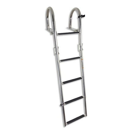 - SSL-BCK-T3L - 5 Step Rear Entry Stainless Steel Boat Ladder