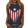 thumbnail image 2 of Jsaierl 4th of July Tank Tops for Women Casual Patriotic Stars and Stripes Graphic Tees Cute Sleeveless T Shirts Cami Soft Round Neck Tanks S-XXXXXL, 2 of 4