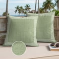 thumbnail image 3 of Grass Green Retro Greek Key Outdoor Pillow Covers 20x20 Set of 2,Waterproof Patio Throw Pillowcase Protectors,Geometric Greece Ancient Rustic Decorative Pillow Shams Cushion Covers for Seat Bed Couch, 3 of 8