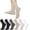 001-6 Pack 2black/Dark Gray/Beige/Light Gray/White, variant on 6 Pairs Pilates Socks with Grips for Women-Non-Slip Yoga Socks for Ballet Dance Barefoot Workout Pregnant Crew Socks