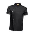 thumbnail image 2 of Milaget Chef Jackets Summer Short Sleeve Breathable 4XL Size Black, 2 of 8