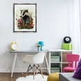 thumbnail image 4 of Stupell Industries Bohemian Badger with Poppy Blossoms Gray Floating Frame Canvas Art, 25 x 31, by Fab Funky, 4 of 8