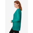thumbnail image 3 of Woman Within Plus Size Perfect Long-Sleeve Crewneck Tunic, 3 of 6