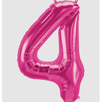 Brava - Magenta Number 4 Foil Balloon (34 in.)