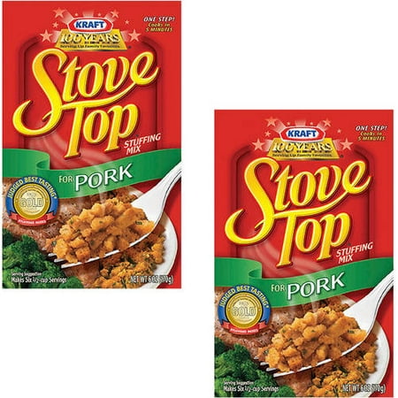 (2 Pack) Kraft Stove Top Stuffing Mix for Pork, 6 oz (Best Stuffing Mixes Store Bought)