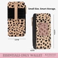 thumbnail image 6 of Kedzie Essentials Only Zippered Wallet Vegan Leather Card Holder Exterior ID Window, Feline Cute (Women's), 6 of 7