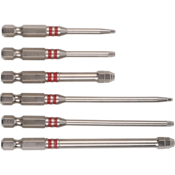 Screwdriver Bits Set 6pcs with Magnetic Hex Shank Pagoda-Shaped Design in Multiple Sizes for Electric Drills and Wrenches,pagoda-shaped drill bit