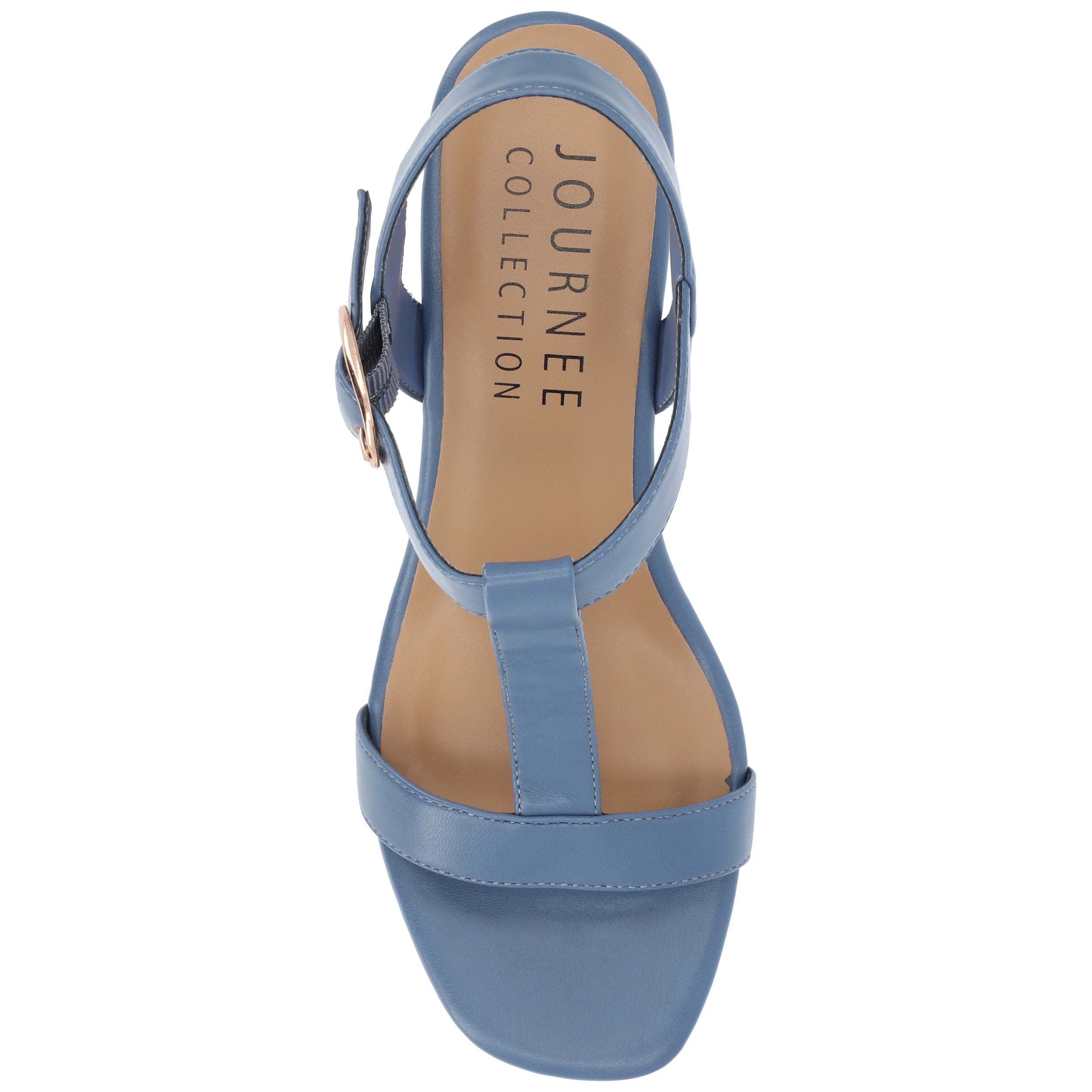 Journee Womens Matildaa Buckle Platform Wedge Sandals
