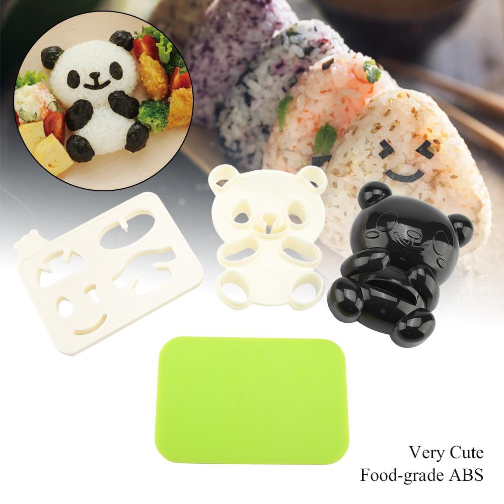 Mgaxyff 4pcs Foodgrade ABS Sushi Rice Mold with Little Bear Shape DIY