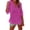 Hot Pink, variant on T-Shirt Women V-Neck Linen Long Sleeve Lightweight Pullover Beach Cover Up Casual Hoodie Tops