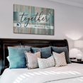 thumbnail image 4 of AEFER Large Family Signs Wall Art Together We Have It All Canvas Pictures Teal Kitchen Wall Decor Rustic Dandelion Wall Art for Living Room Turquoise Bathroom Artwork Bedroom Home Decoration 24x36", 4 of 6