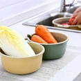 thumbnail image 3 of Double Layer Drain Basket Plastic Kitchen Strainer Colander Bowl Fruit Vegetable Washing, 3 of 5