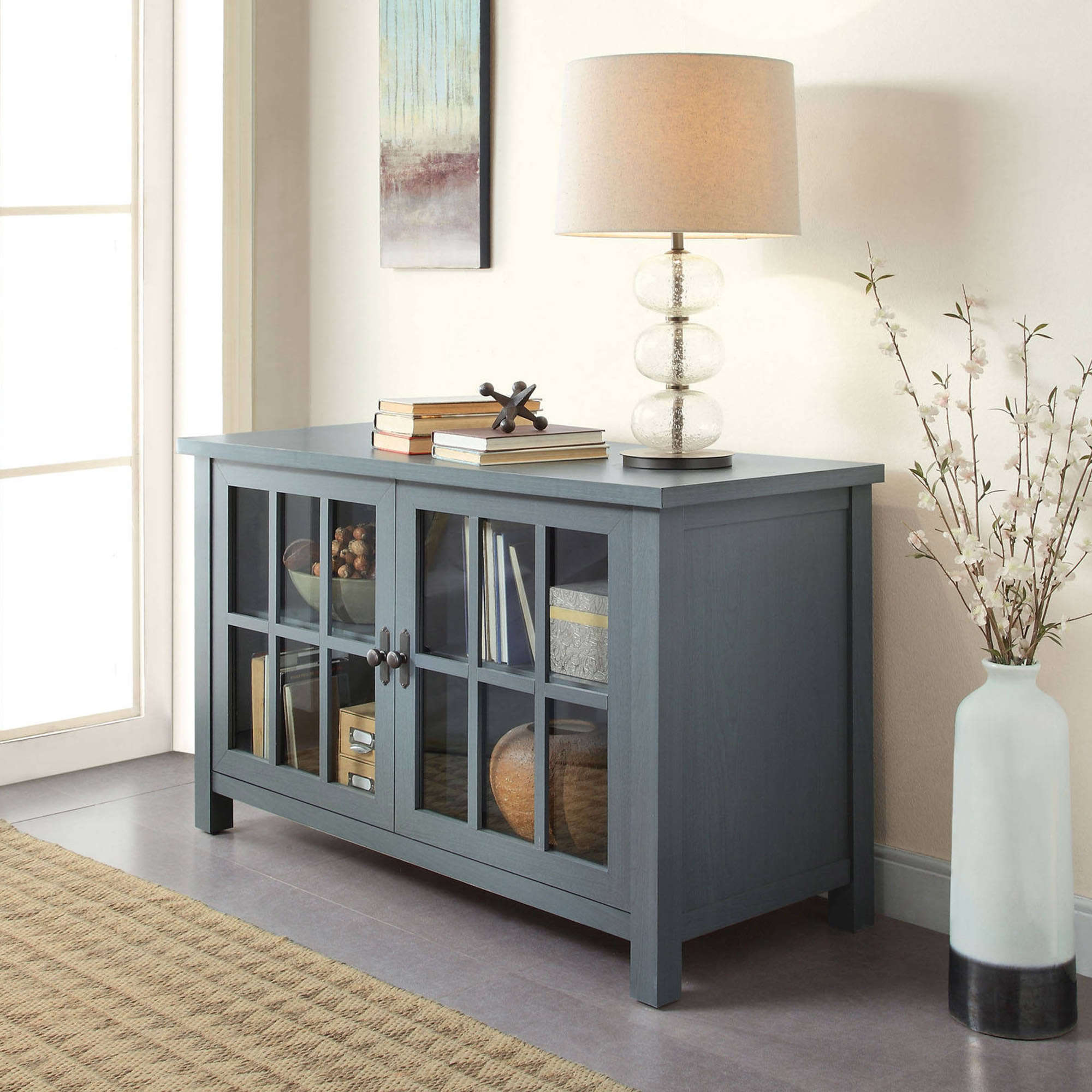 Better Homes & Gardens Oxford Square TV Stand for TVs up to 55", Antique Blue - image 3 of 7