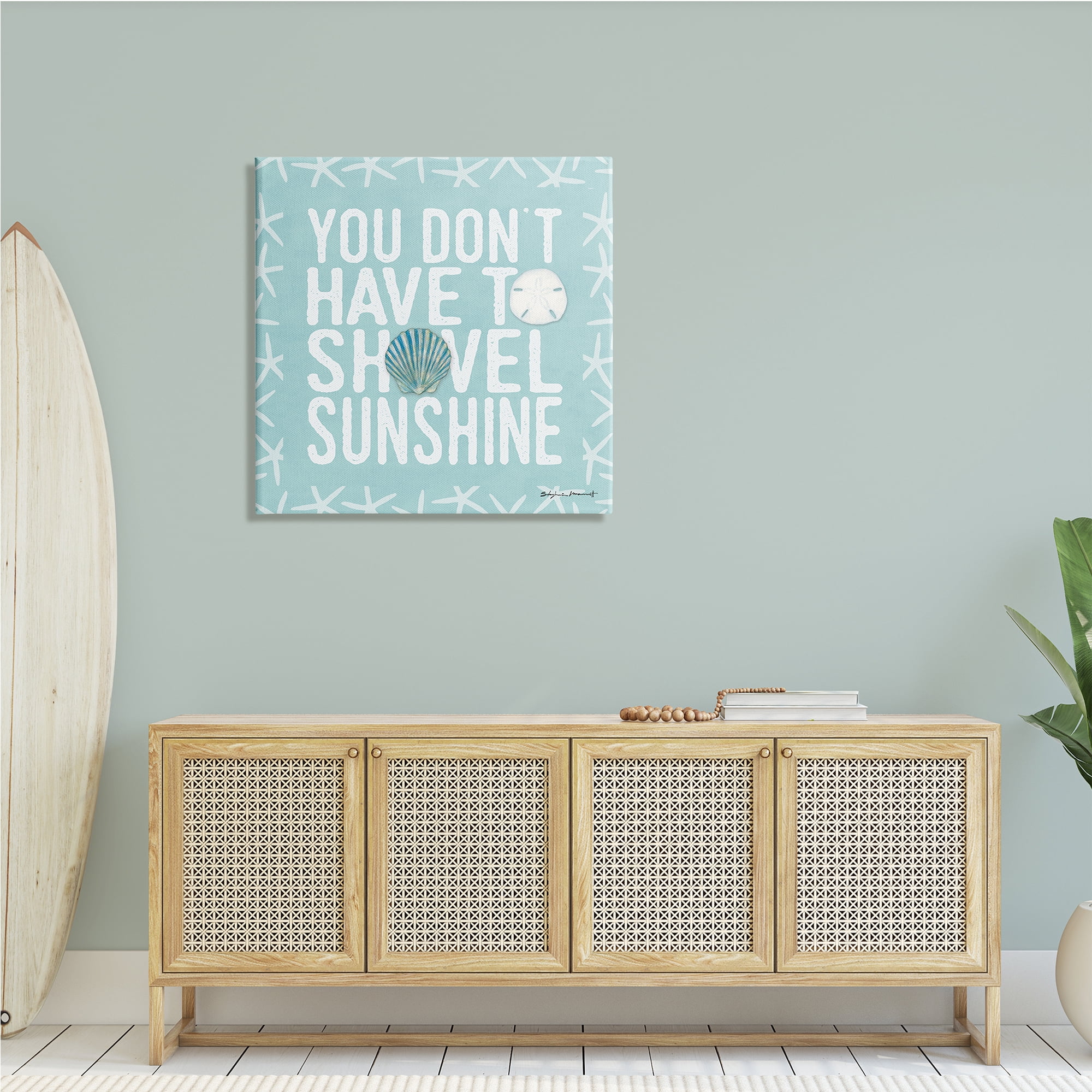 Stupell Industries Don't Have to Shovel Sunshine Funny Nautical Winter, 30 x 30, Design by Stephanie Workman Marrott