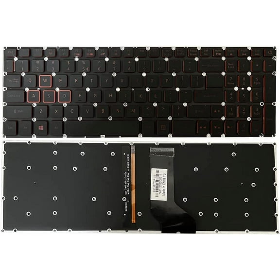 New US Black Backlit English Laptop Keyboard (Without Frame) Replacement for Acer Aspire VN7-793G VN7-793G-709A VN7-793G-717L P/N: LG5P_A51BRL PK131TY1B00 NKI1513053 Light Backlight