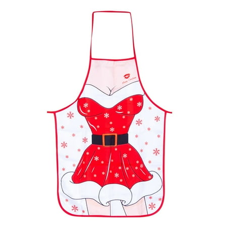 

JeashCHAT Christmas Decorations Indoor Christmas Ornaments Printed Christmas apron washable Christmas bar restaurant waiter decoration