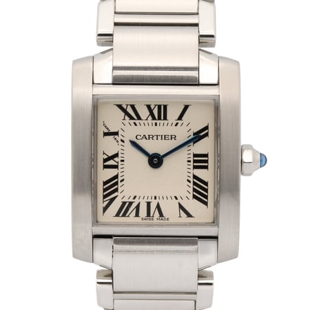 Pre-Owned Cartier Tank Française SM Watch Stainless Steel Ladies Ivory (W51008Q3)