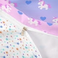thumbnail image 4 of Metsweet Cartoon Unicorn Twin Duvet Cover, Love Heart Gradient Twin Bedding, Pink Blue Purple,2pcs,1 Duvet Cover and 1 Pillowcase, 4 of 6