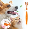 thumbnail image 2 of 1 cepillo de dientes de tres cabezales para mascotas K2J2, 2 of 7