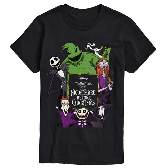 The Nightmare Before Christmas - Character Collage - Men's Short Sleeve Graphic T-Shirt