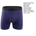 thumbnail image 7 of ruhuadgb Men Boxers Solid Color Front Opening High Elasticity Leisure Sport Seamless Daily Wear Breathable Swimming Bathing Trunks Men Underwear, 7 of 7