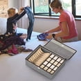 thumbnail image 3 of Caja para guardar ropa interior, organizador de cajones con rejilla, 17 compartimentos, plegable, para armario, multiusos, para tela, ideal para organizar el hogar, ideal para viajes, para, 3 of 9