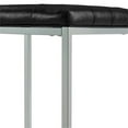 thumbnail image 6 of Posh Living Nolan Tufted Faux Leather Cube Ottoman with Metal Frame in Black, 6 of 7