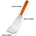 thumbnail image 2 of Spatule à Frire Multi-Usage, Spatule à Poisson Résistante à la Chaleur, Design Biseauté en Acier Inoxydable, Spatule à Poisson avec Manche en Bois Ustensiles de Cuisine, 2 of 7