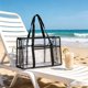 thumbnail image 5 of Bolso de Playa Transparente E Impermeable – Bolso Grande Tipo Gelatina con Cremallera, Bolsa de Piscina a Prueba de Arena para Mujer, Artículos Esenciales de Viaje para Vacaciones, Cruceros, Natación, 5 of 6