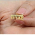 thumbnail image 3 of Silver & Stone 14K Yellow Gold Plated Sterling Silver Queen Crown CZ Ring Band for Women, 3 of 4