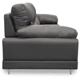 thumbnail image 4 of Love Seat de de Piel Genuina, 2 plazas, Modelo Lisboa, Color Gris Oxford, Elegante, cómodo y Moderno, Hecho en Mexico. Medidas 166 X 85 X 90 cm., 4 of 6