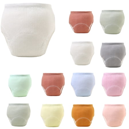 PAFNAFHF Baby Potty Training Pants Waterproof Reusable Cotton For Toddler Boys And Girls Toilet Training Wear Baby Underwear Brick Red