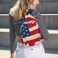 thumbnail image 6 of Picia American Flag Map Printed Canvas Daypack - Stylish and Durable Vintage Compact Backpack - Class, Work, Travel, or Laptop Bookbag,Organized Compartments-Small, 6 of 6